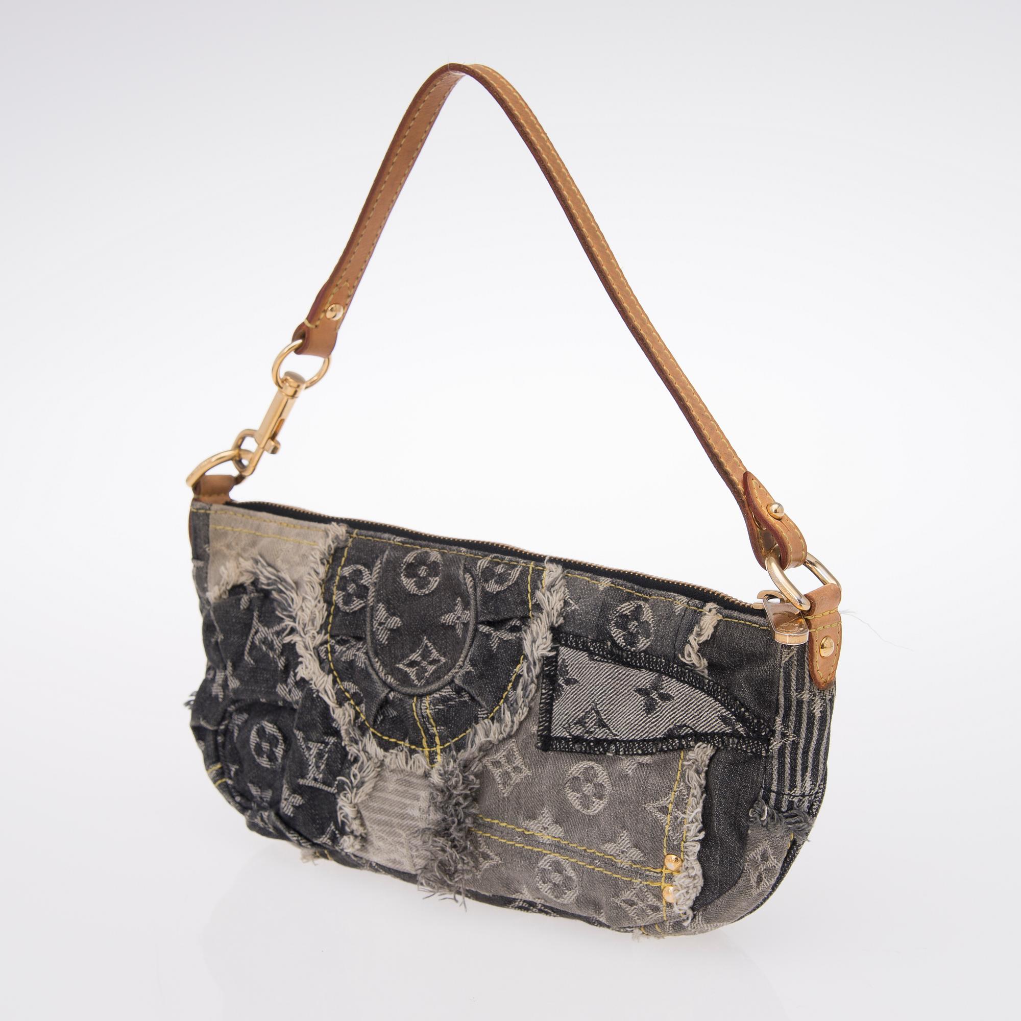 LOUIS VUITTON, Denim Patchwork Pochette, LAUKKU.