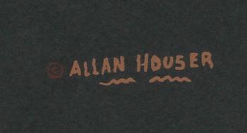 ALLAN HOZOUS HOUSER, silkscreenprint. Sign i plåten.