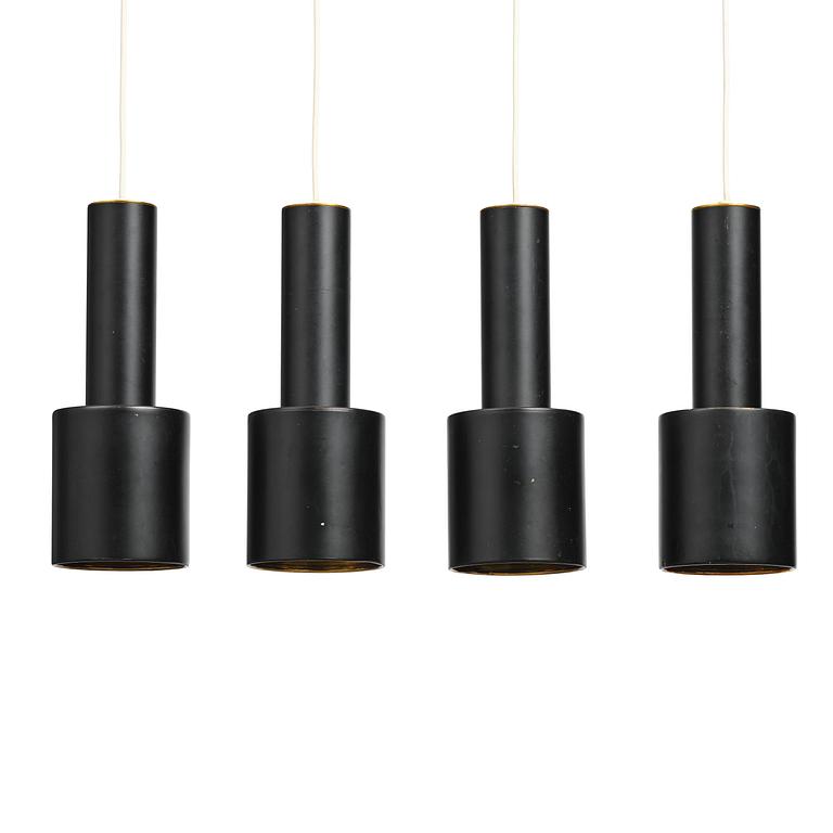 Alvar Aalto, taklampor, fyra stycken, "Hand Grenade" modell "A110", Arnold Wiigs Fabrikker, Norge, 1960-tal.