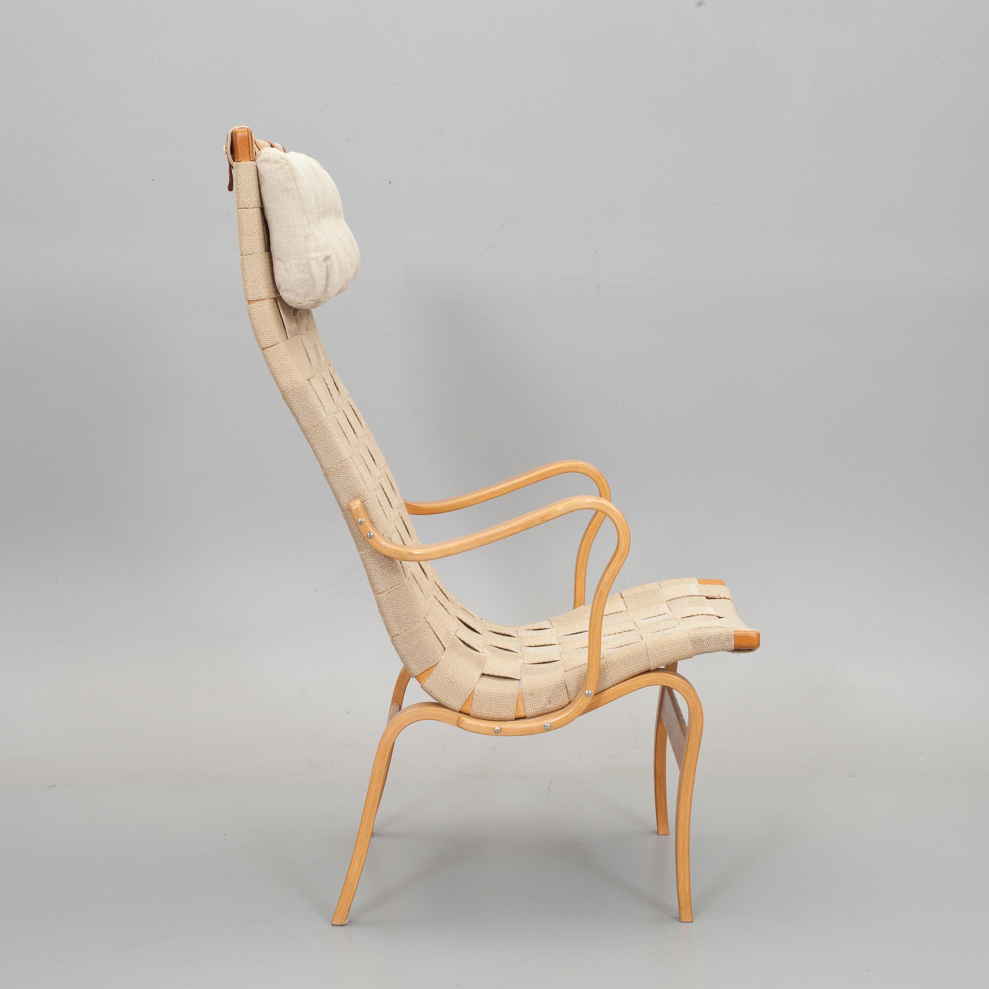 FÅTÖLJ, "Eva hög", Bruno Mathsson.