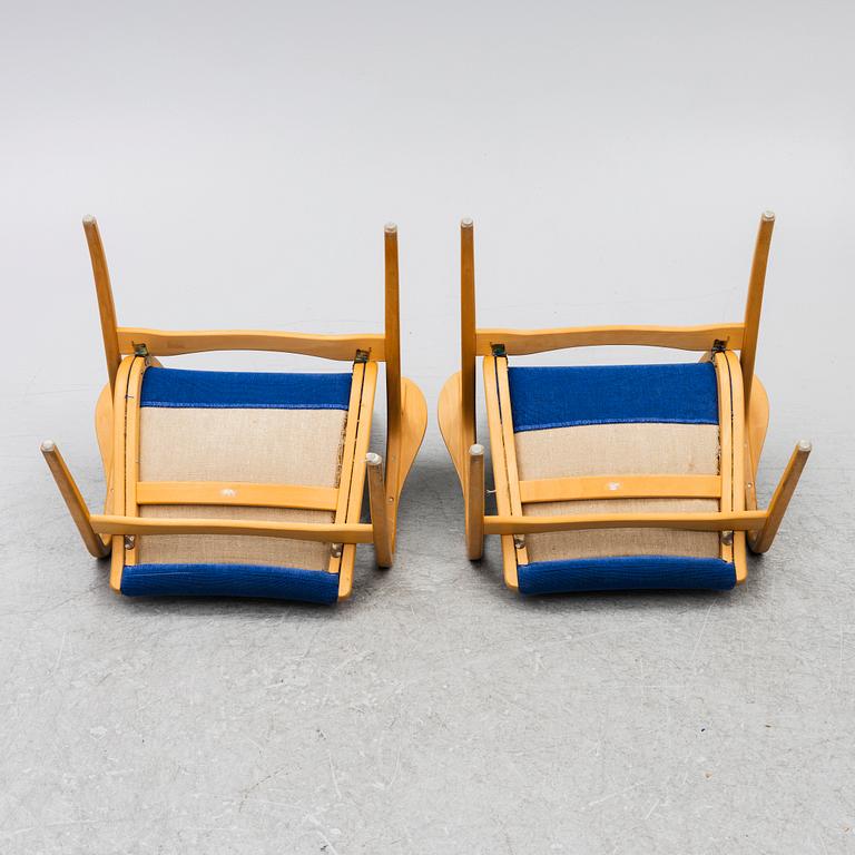 Yngve Ekström, a pair of 'Laminett' armchairs, Swedese, Sweden.