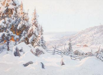 129. Anshelm Schultzberg, WINTER DAY IN DALARNA.