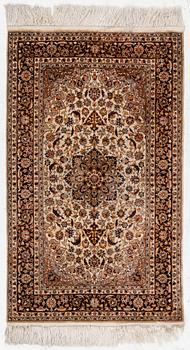 Carpet, silk Ghom, approx. 155 x 93 cm.