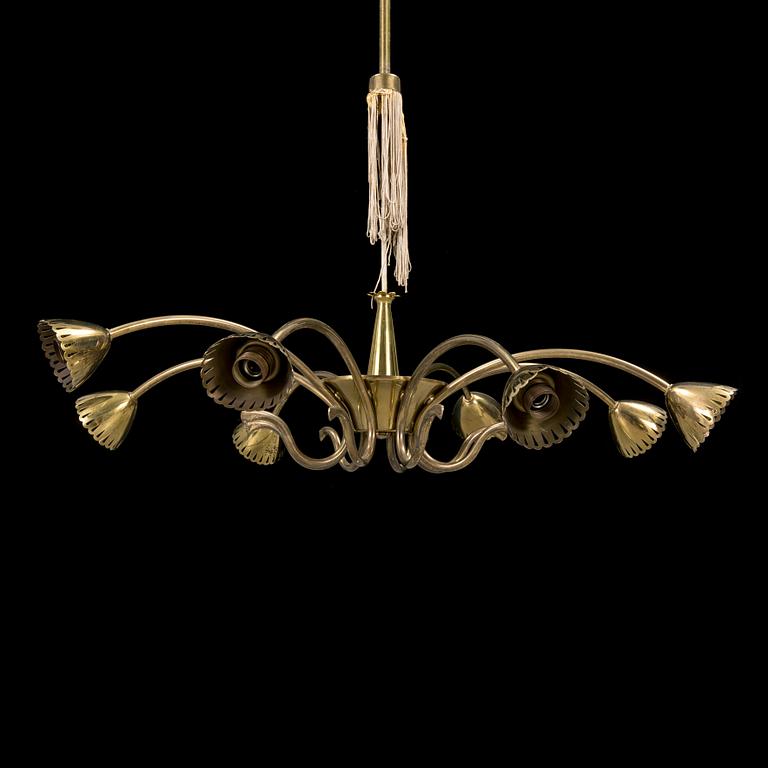 TAKLAMPA, 1900-talets första hälft. Höjd ca 75 cm.