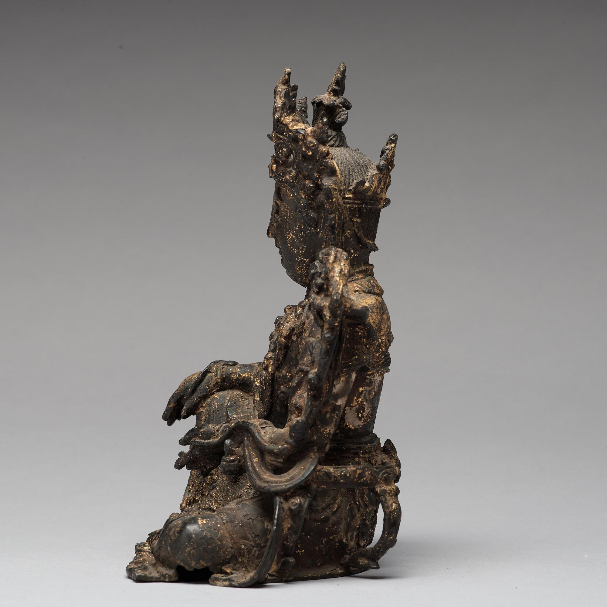 BODHISATTVA, förgylld brons. Mingdynastin (1368-1644).