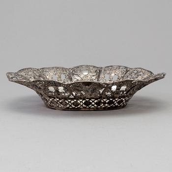 A baroque style silver bowl, circa 1900.