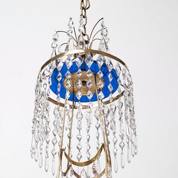 A late Gustavian circa 1800 five-light chandelier.
