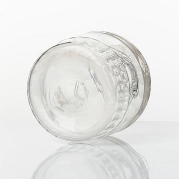 Karaff med 5 seltersglas, glas, Sverige ca 1850.