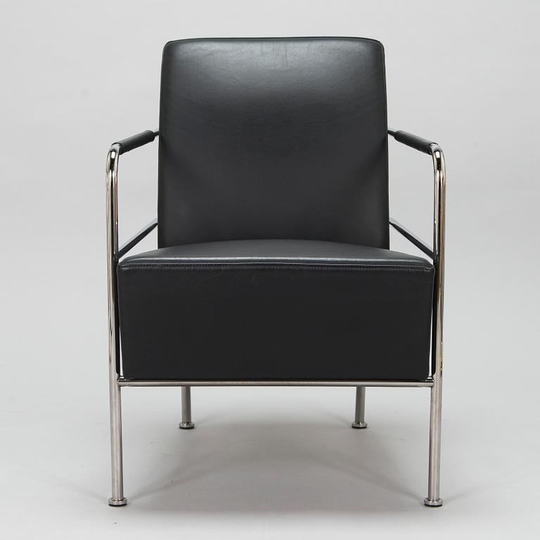 Gunilla Allard, a black leather 'Cinema' easy chair from Lammhults.