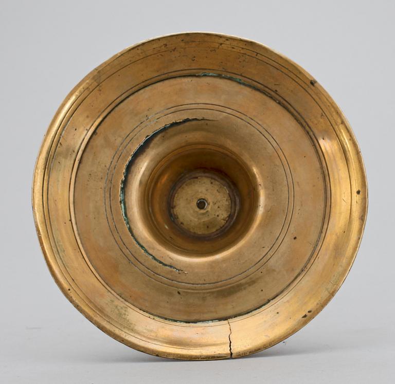 LJUSSTAKE, mässing, barock, 1600-tal.
