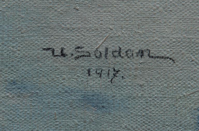 UUNO SOLDAN, olja på duk, signerad och daterad 1917.