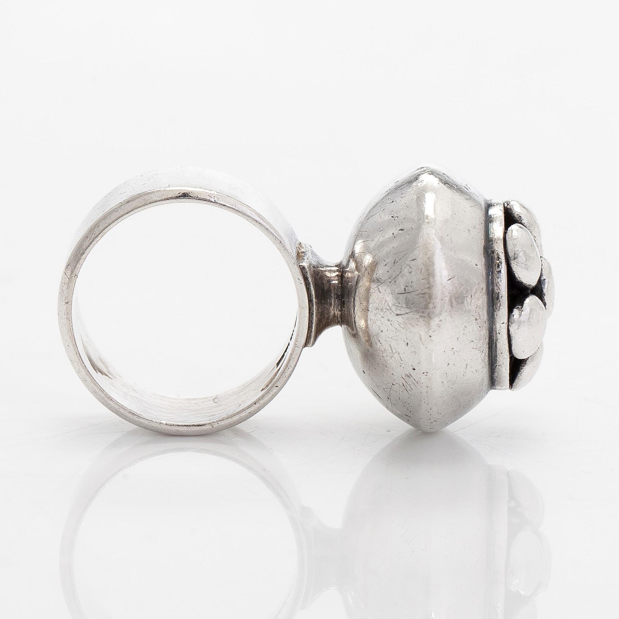 Saara Hopea, ring, silver, Ossian Hopea, Borgå 1965.