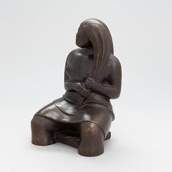 Carl Wilhelms, skulptur, brons, signerad och daterad 1945.