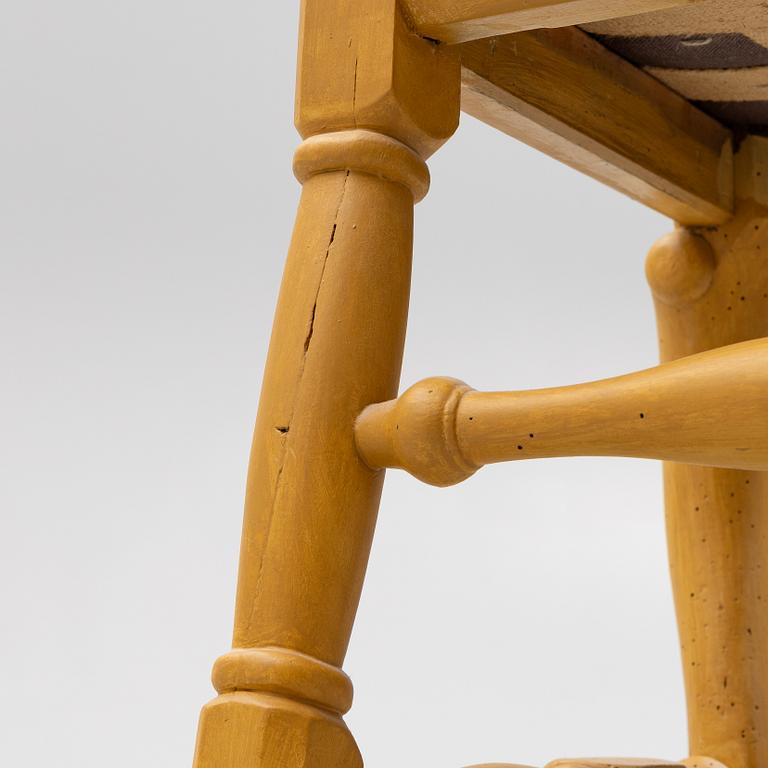 Stolar, 3 st olika, Senbarock. 1700-tal.