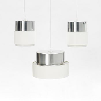 A set of three 'Cylindus' ceiling lights, Luxus, Vittsjö, 1970's.