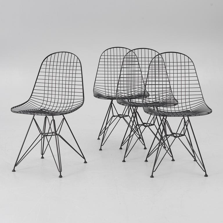Charles & Ray Eames, four chairs, 'Wire Chair DKR', Vitra.