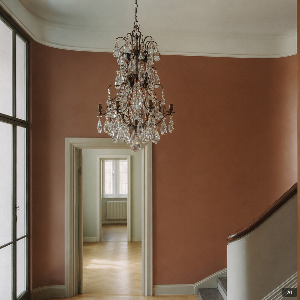 Chandelier, Rococo style, mid-20th century.