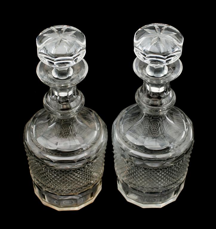 KARAFFER, 1 par, glas, tidigt 1900-tal.