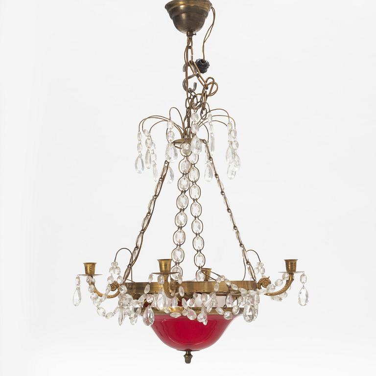 An Empire style chandelier, early 20th Century.
