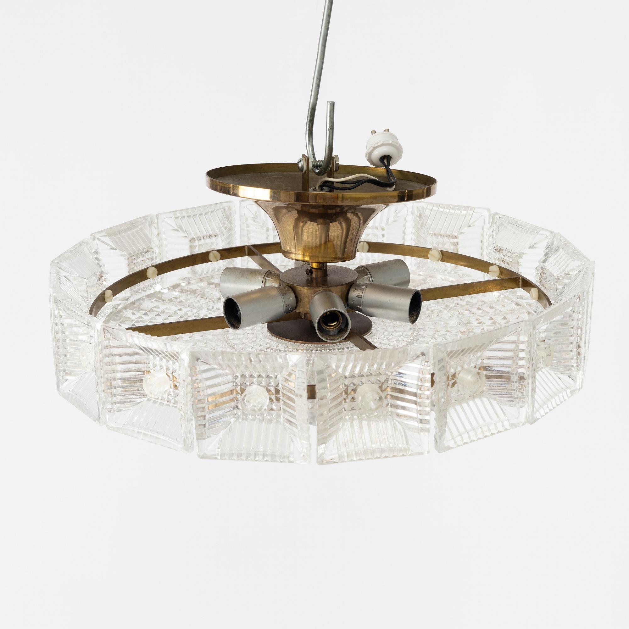 Carl Fagerlund, taklampa, Orrefors, 1900-tales andra hälft.