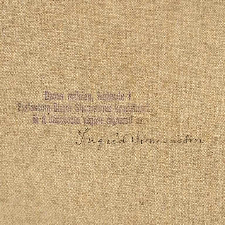 Birger Simonsson, olja på duk, signerad av dödsboet.