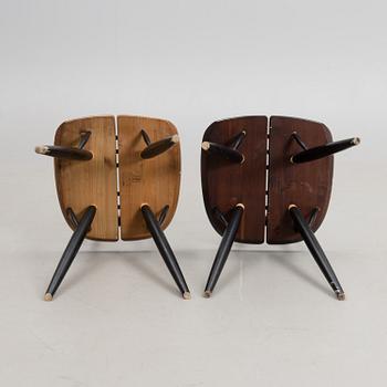 Three "Pirkka" chairs, manufactured by Laukaan Puu, designed in 1957.