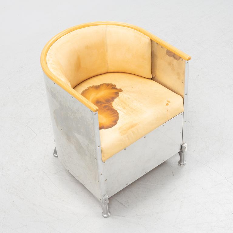 Mats Theselius, an 'Aluminium' armchair, Källemo, post-1990.