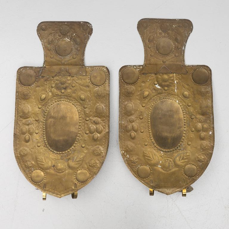 A pair, of wall sconces, Baroque style, circa 1900.