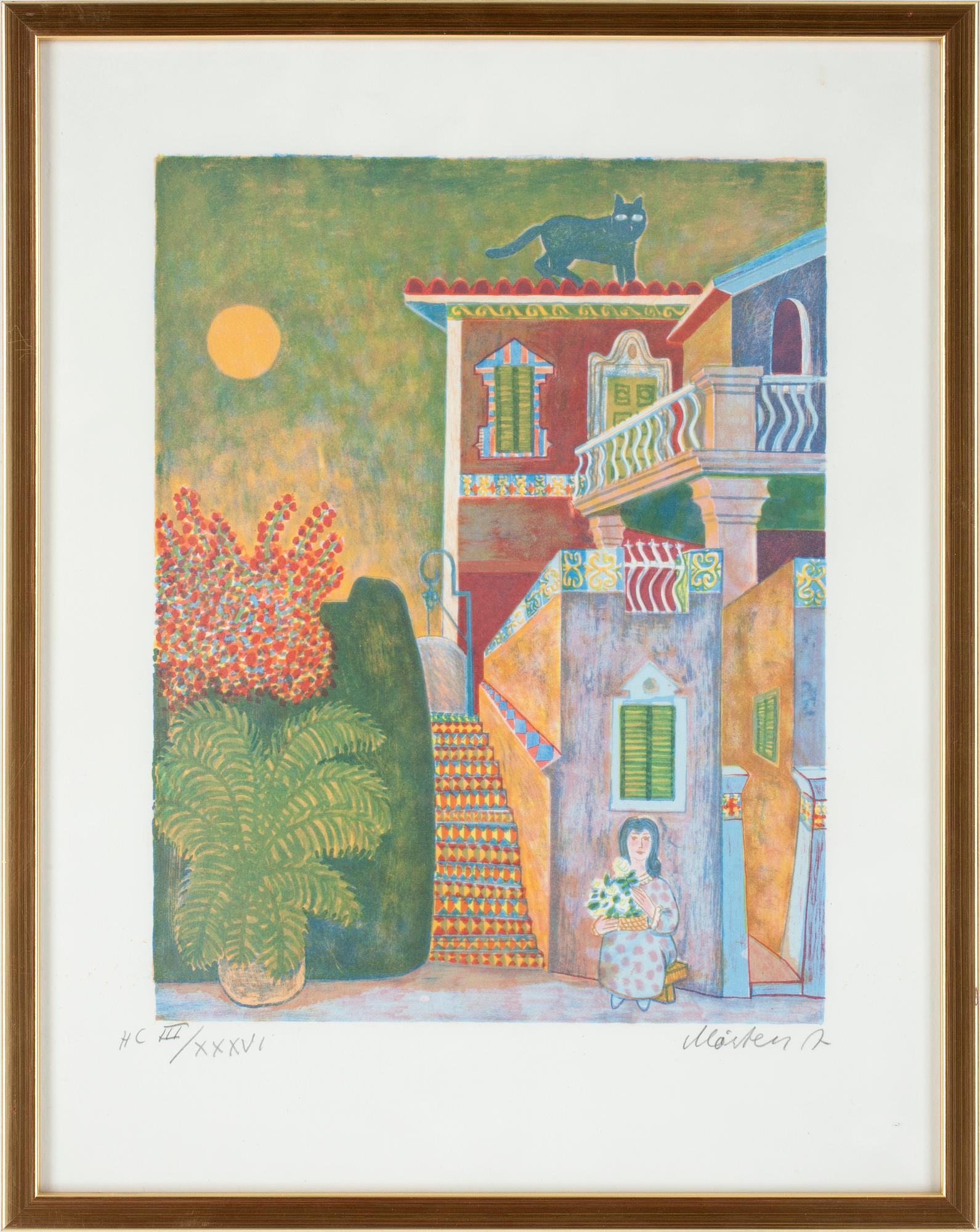 MÅRTEN ANDERSSON, färglitografi. Sign o numr III/XXXVI.