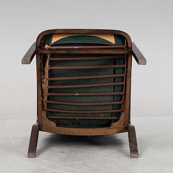 Sigurd Lewerentz, attributed, a stained beech easy chair, Gemla, Diö, 1930's.