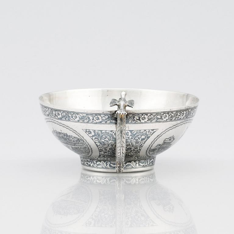 A Ottoman/ Armenien silver bowl, around 1890-1910.