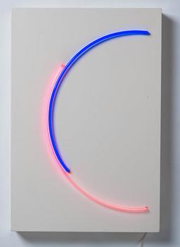Stephen Antonakos, "Red and blue incomplete circle".