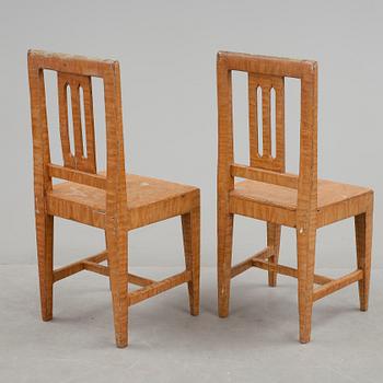 STOLAR, 2 stycken, allmoge, 1800-talets början.
