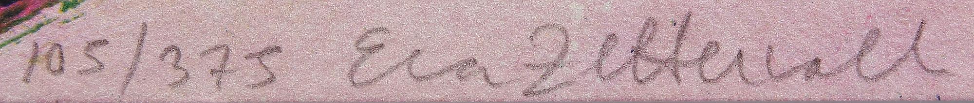 EVA ZETTERWALL, färglitografier, 4 st i mapp, sign o numr 105/375.