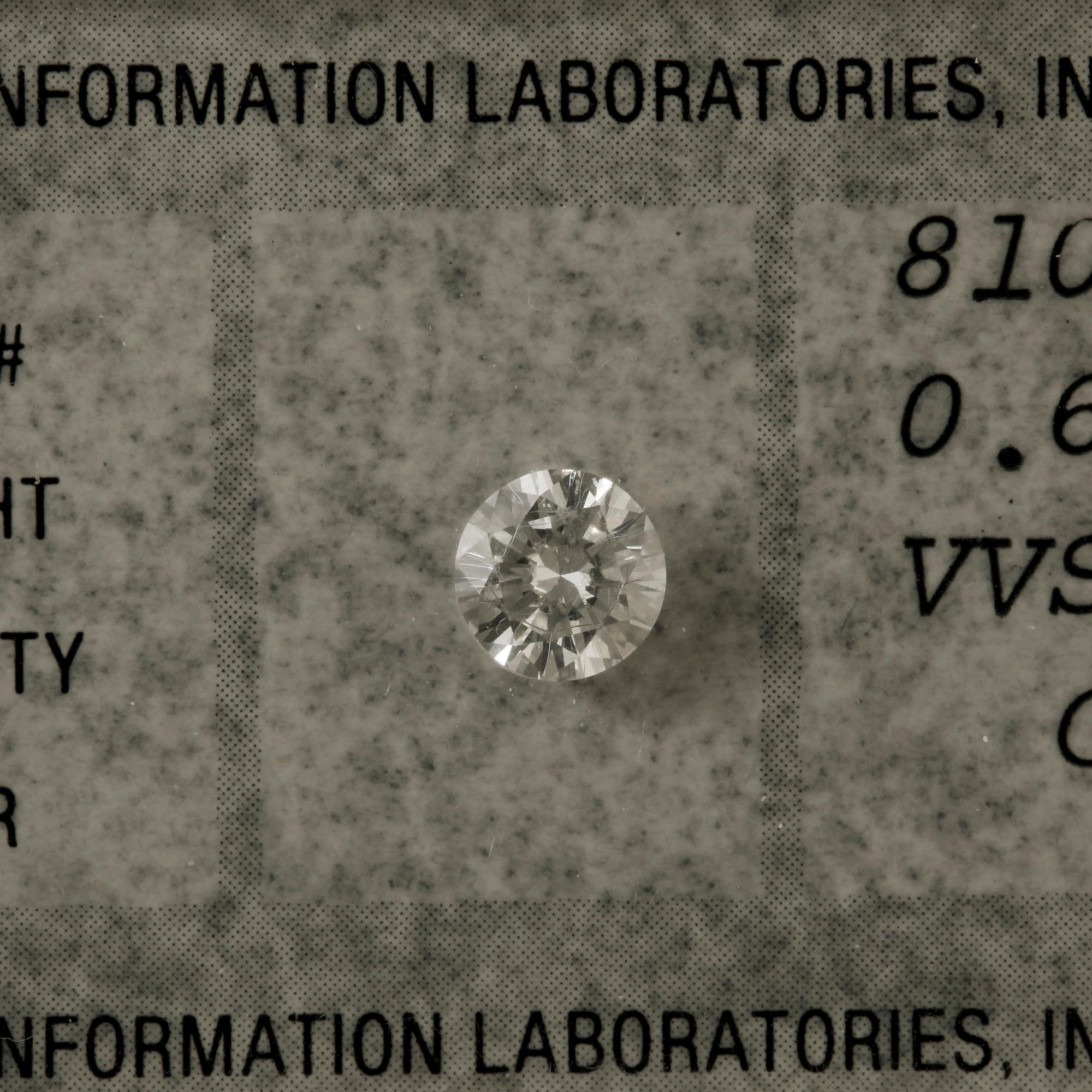 BRILJANTSLIPAD DIAMANT, oinfattad, ca0.68ct.