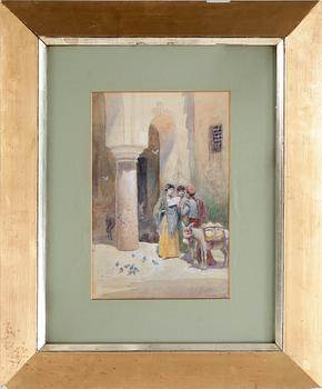 FRANS WILHELM ODELMARK, akvarell, signerad.