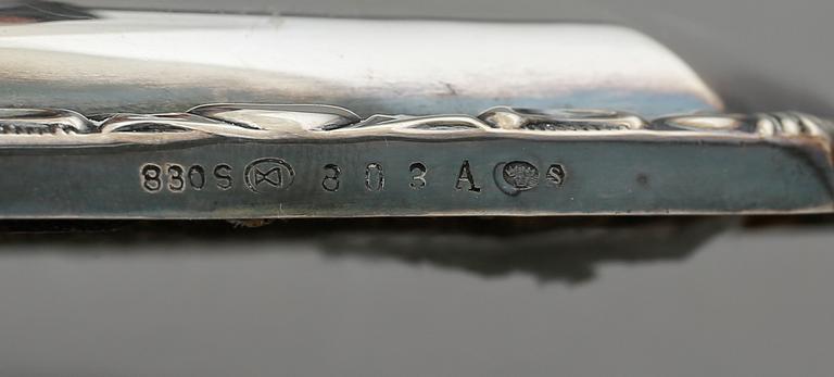 LJUSSTAKAR, ett par, silver, svenska importstämplar, 1900-tal,