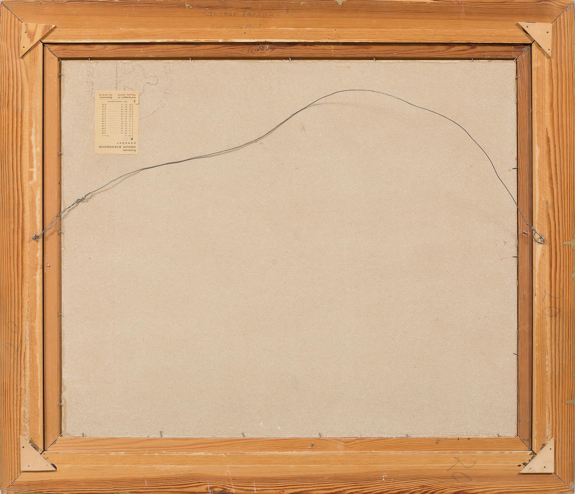 GUNNAR TORHAMN, oil on panel, signed.