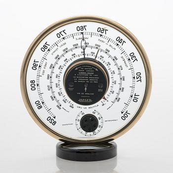 Barometer-termometer, Jaeger, modell 7.A.B, Frankrike 1900-talets mitt.