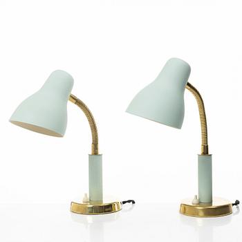 Bertil Brisborg, bordslampor, ett par, modell 32535, Nordiska Kompaniet, 1950-tal.