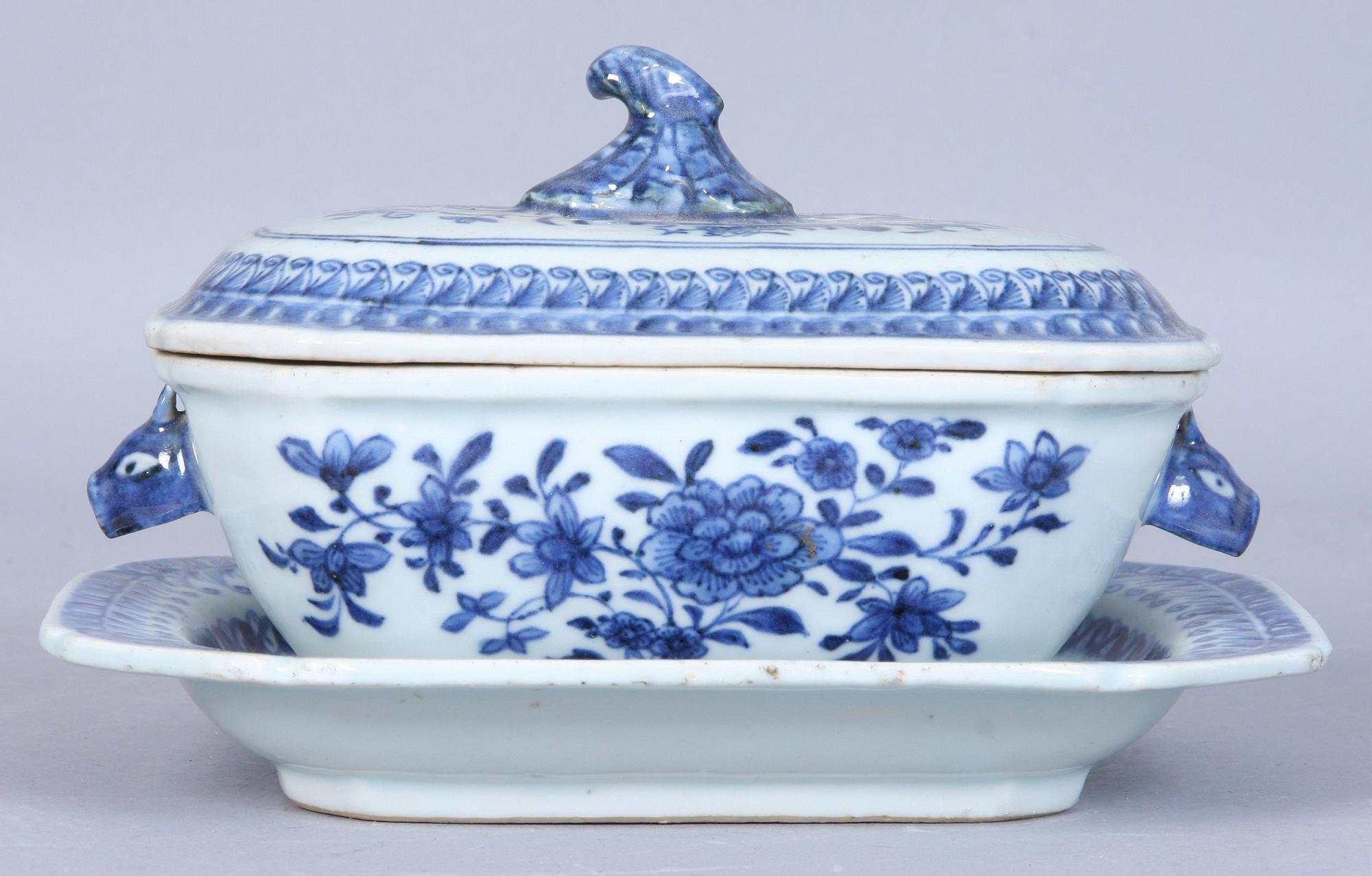 SMÖRASK med UNDERFAT, Kina 1700-tal.