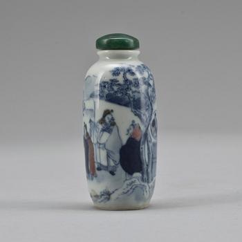SNUSFLASKA, porslin, Kina, 1800/1900-tal.