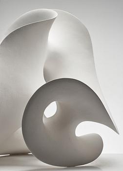 Eva Hild, a white stoneware sculpture, "Loop 649", Sweden 2005.