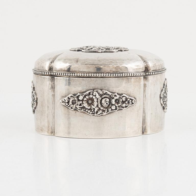 Sockerskrin, silver, svenska importstämplar, 1900-tal.