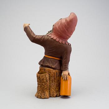 A painted terracotta santa claus figurine probably Germany first half of the 20th century.