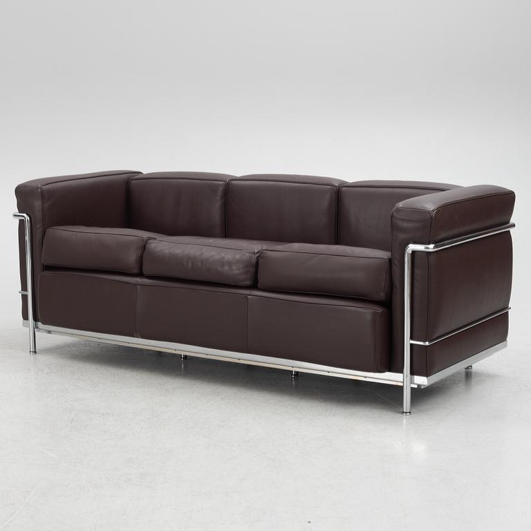 Pierre Jeanneret, Charlotte Perriand & Le Corbusier, a 'LC 2' sofa, Cassina, Italy.