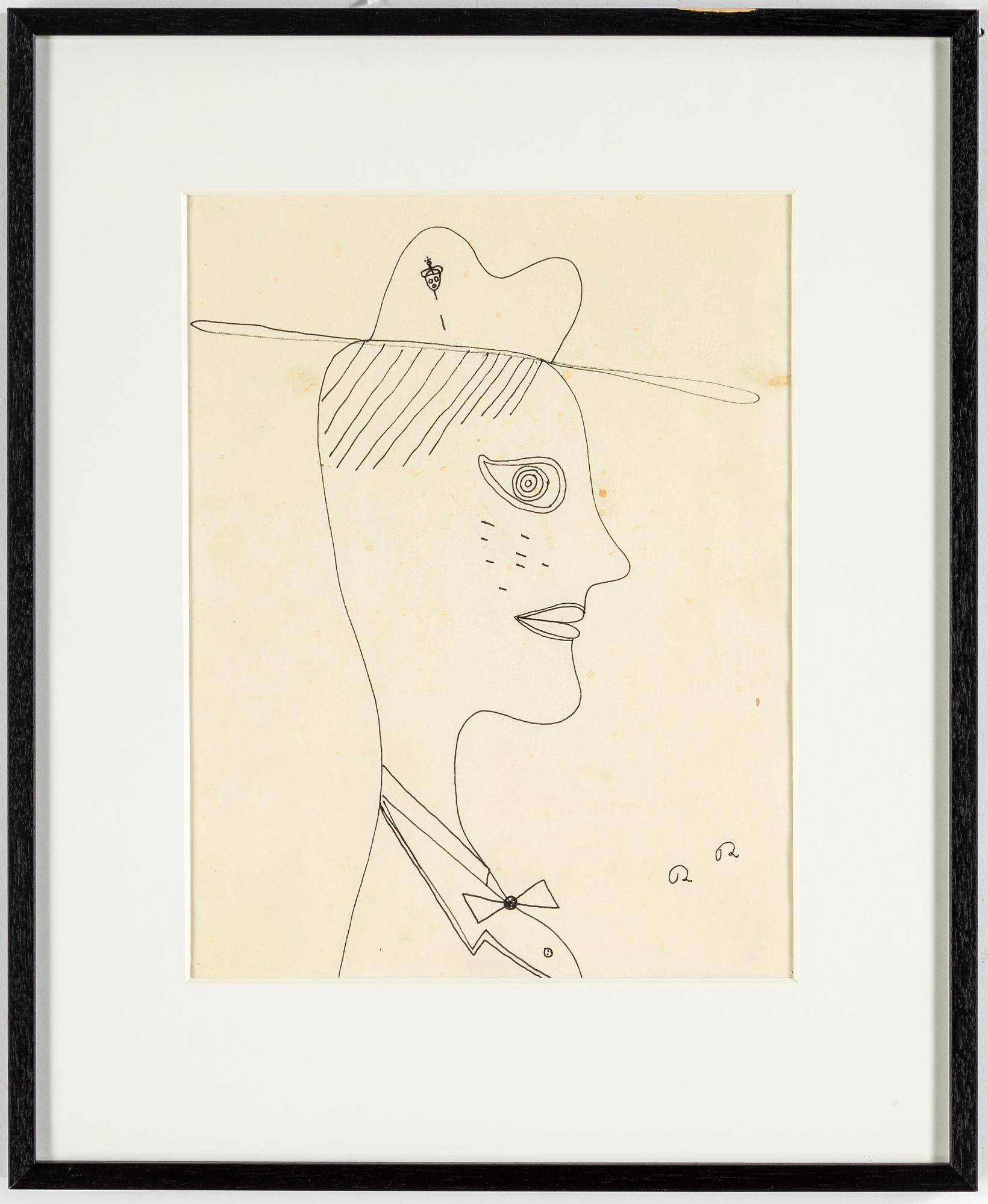 ROGER RISBERG, tusch på papper, cirka 1995, signerad RR.