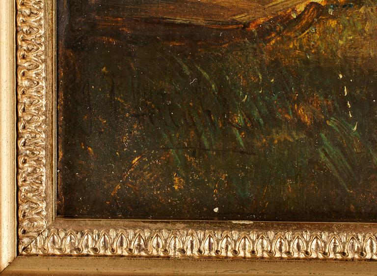 JOHN JOSEPH HUGHES, olja på duk. Signerad.