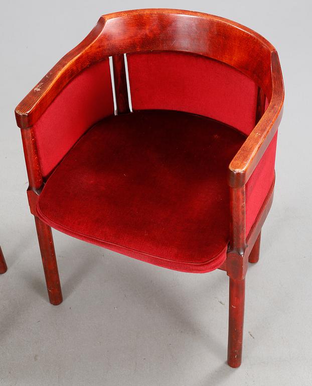 Three armchairs by Gemla from the latter half of the 20th century.