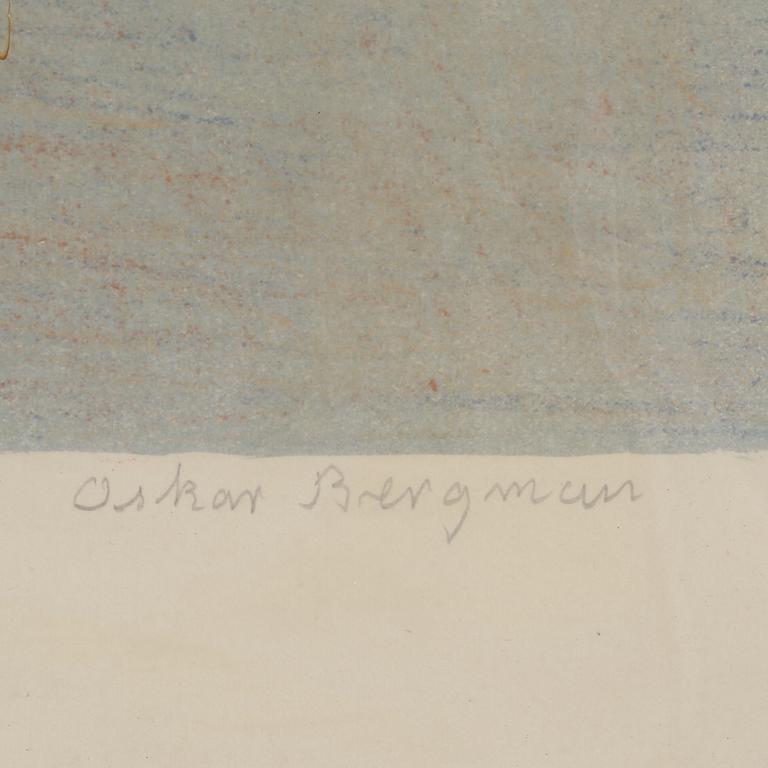 OSKAR BERGMAN, färglitografi, signerad och numrerad 91/260.